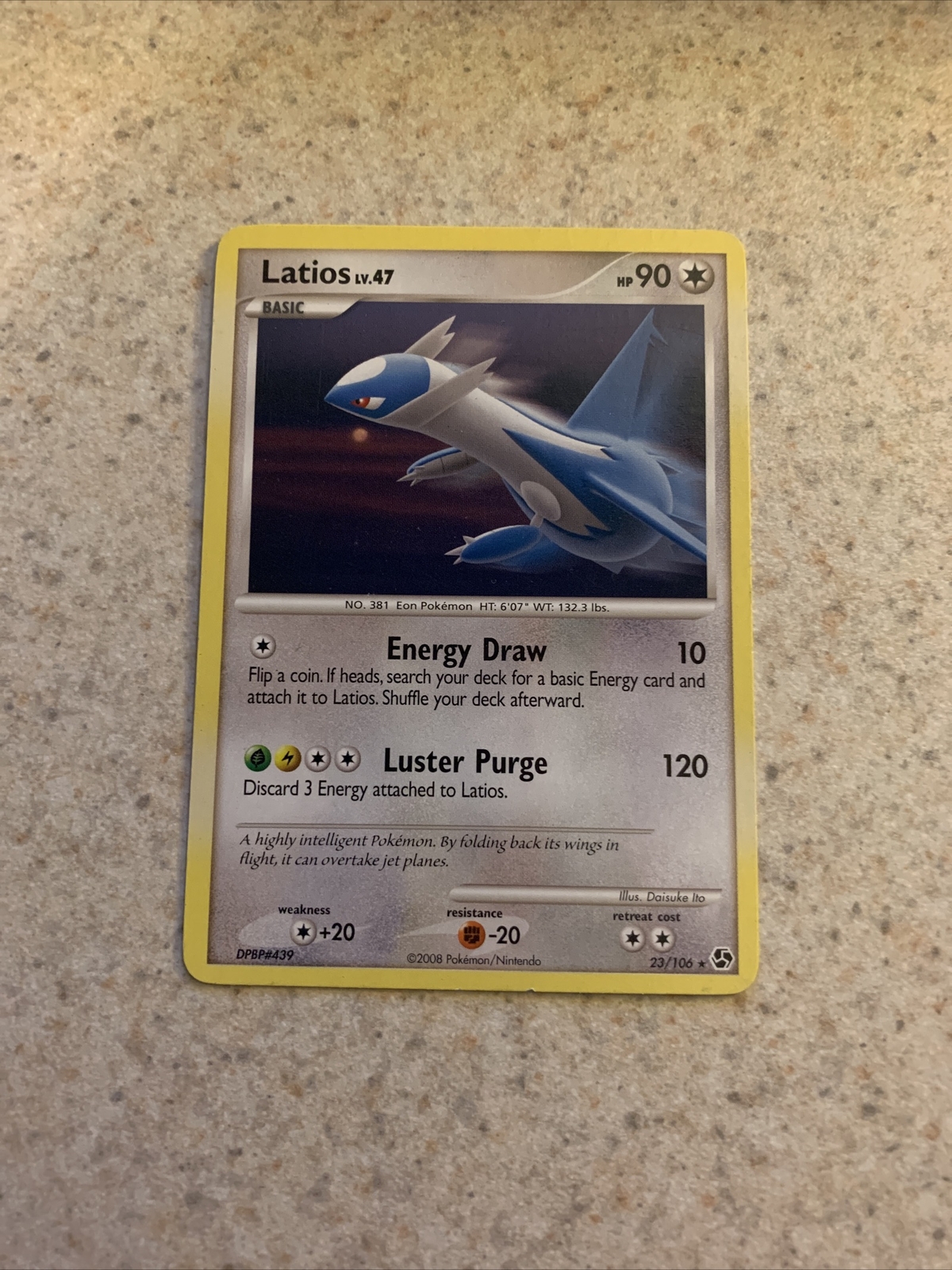 Latios 23/106 Great Encounters Rare Pokemon Card NM