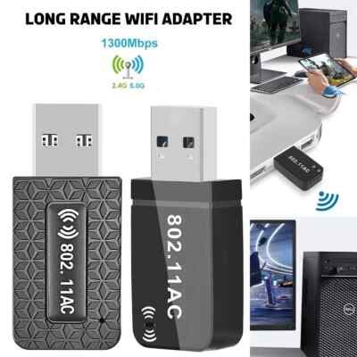 1300Mbps USB-3.0 WiFi Adapter Long Range Dual Band 5Ghz WLAN Netzwerk Dongle