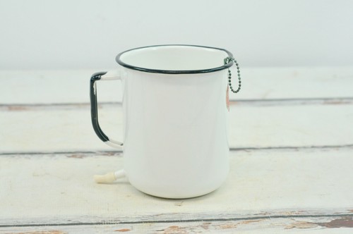 Antik/Vintage Kolumbianisch Shabby Weiß Emaillegeschirr Granitgeschirr Wasser Irrigator - Bild 5 von 8
