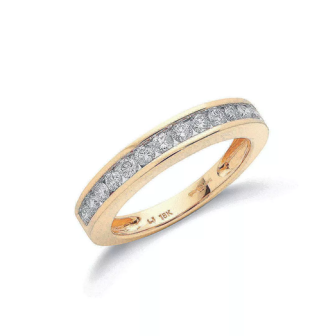 Full diamond eternity ring yellow gold sale