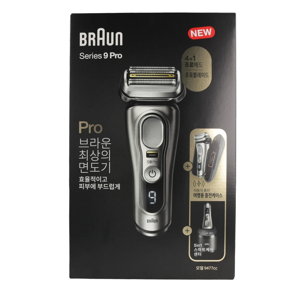 Braun Series 9 Pro 9477cc Electric Shaver with PowerCase Wet and Dry.