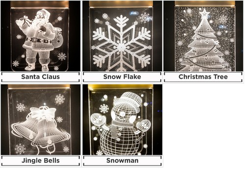 3D Hanging LED Christmas Window Lights Snowflake Indoor Holiday Decoration 5pc - Picture 2 of 8