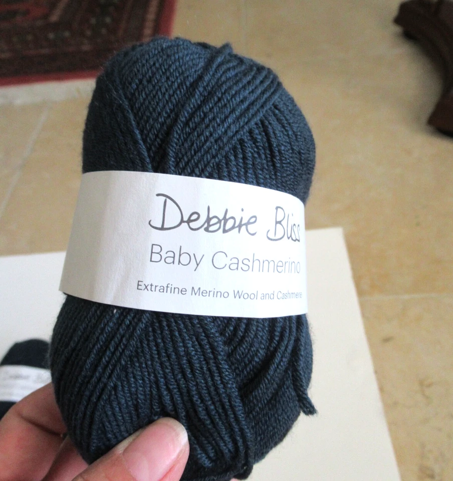 Nuevo 3 madejas Debbie Bliss Baby Cash lana merino e hilo de cachemir 50 g #77 verde azulado Foto 4 de 4