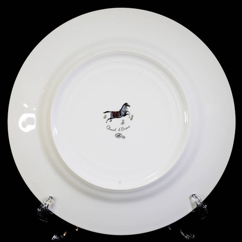 Hermes Cheval d'Orient Dinner Plate 26 cm porcelain horse brown dinnerware 073 - Picture 6 of 8