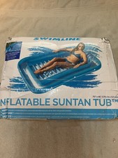 Swimming Floating Inflatable Pool Beach Patio Lounging Sun Tanning Tub