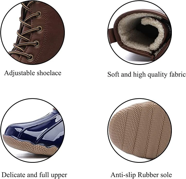 Niños Niños Niñas Cálidas Botas de Nieve Aisladas Impermeables Invierno Botas de Esquí Foto 4 de 4