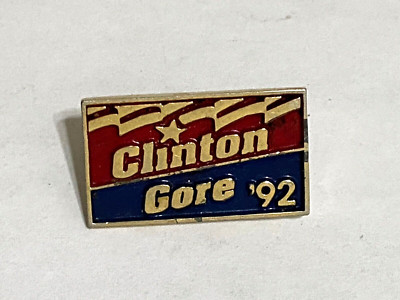 Clinton Gore '92 1992 Presidential Political Campaign Lapel Hat Pin | eBay