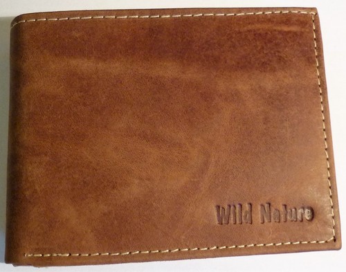 + Wild Nature Geldbörse aus Büffelleder RFID-Schutz Cognac D305A - Picture 2 of 2