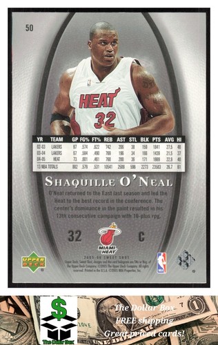 2005-06 Upper Deck Sweet Shot #50 Shaquille O'Neal - Miami Heat - Picture 2 of 2