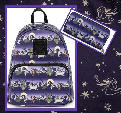 Loungefly - Disney NBC Halloween Line Mini Backpack & Matching Zip Wallet Loungefly | Bags | Loungefly Disney Nbc Halloween Line Mini  main image 2