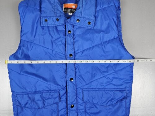 Ozark Trail Puffer Vest Mens Med. Vintage Blue Snap Nylon. - Picture 3 of 5