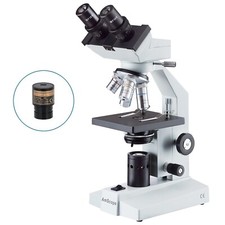 AmScope 40X-1000X Binocular Compound LED Microscope  Digital Eyepiece Camera