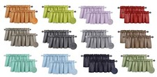 Aiking Home Rod Pocket Semi-Sheer Window Valances Set of 2, 56"x16"/each panel 