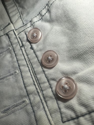 GUESS VINTAGE Large White Shirt Long-Sleeve Men Embroidered Design Pink Buttons - Picture 5 of 10
