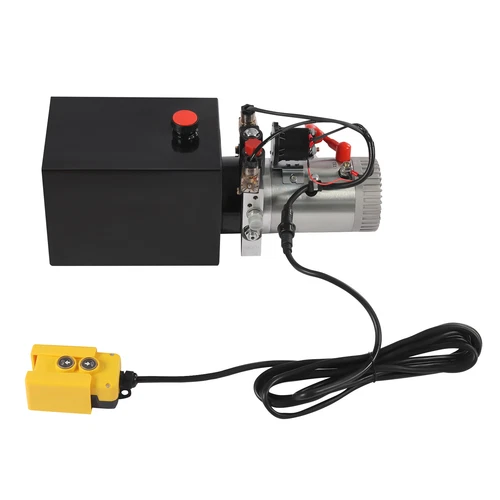 12V Hydraulikaggregat Hydraulikpumpe 8T Kippanhängerpumpe Einfachwirkend - Bild 5 von 6