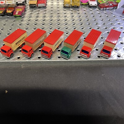 Matchbox SUPERFAST No. 42 MERCEDES CONTAINER TRUCKS - MINT++ Lot Of 6