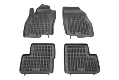 UXux Tappetini In Gomma Per Fiat Grande Punto (2005-2012) - Set Anteriore 2 Pezzi, Impermeabili, Con Bordino Rialzato 1,5 Cm E Gommini Antiscivolo