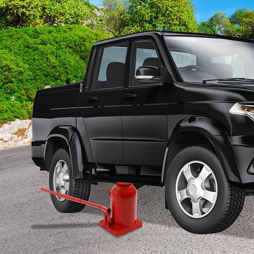 50 Ton Hydraulic Cylinder Jack Bottle Jack Tire Repair Lift Tool Anti-slip Red - Picture 20 of 21