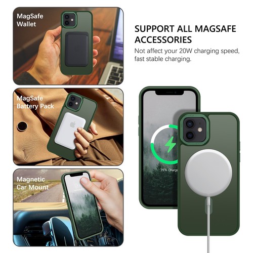 For iPhone 12 Mini 5.4" Case MagSafe Magnetic Shockproof Rugged Slim Phone Cover - Picture 3 of 8