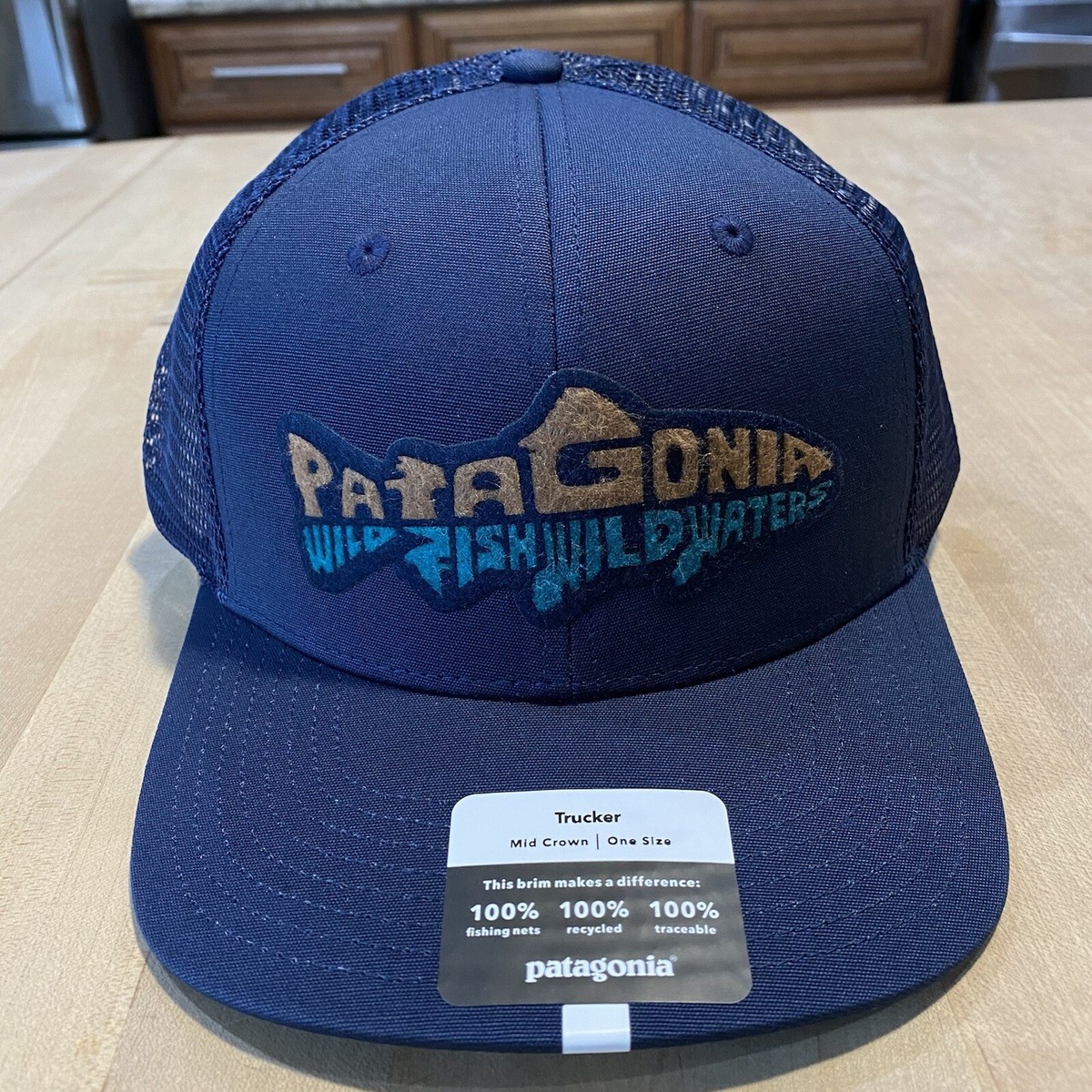 Patagonia Take A Stand Trucker Hat - New With Tags - New Navy W