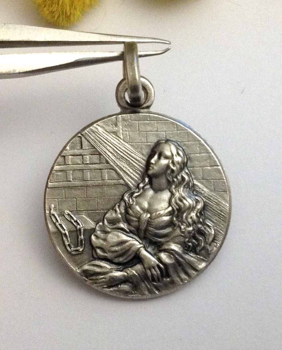 Medaglia Santa Rita In Argento Sterling 925 – Ciondolo 2,5 Cm, 3 G, Regalo Religioso Spirituale