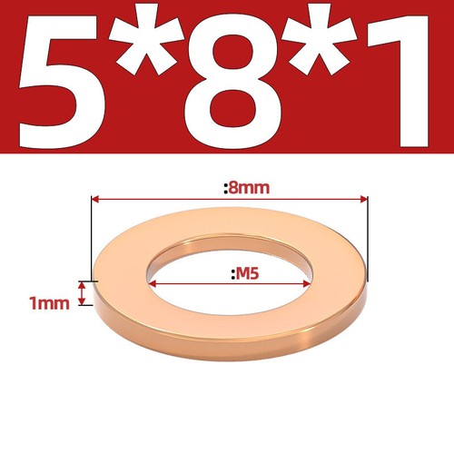 Metric Copper Sealing Washers Flat Gasket Rings Form A DIN 7603 A - M3 - M60 - Picture 24 of 135