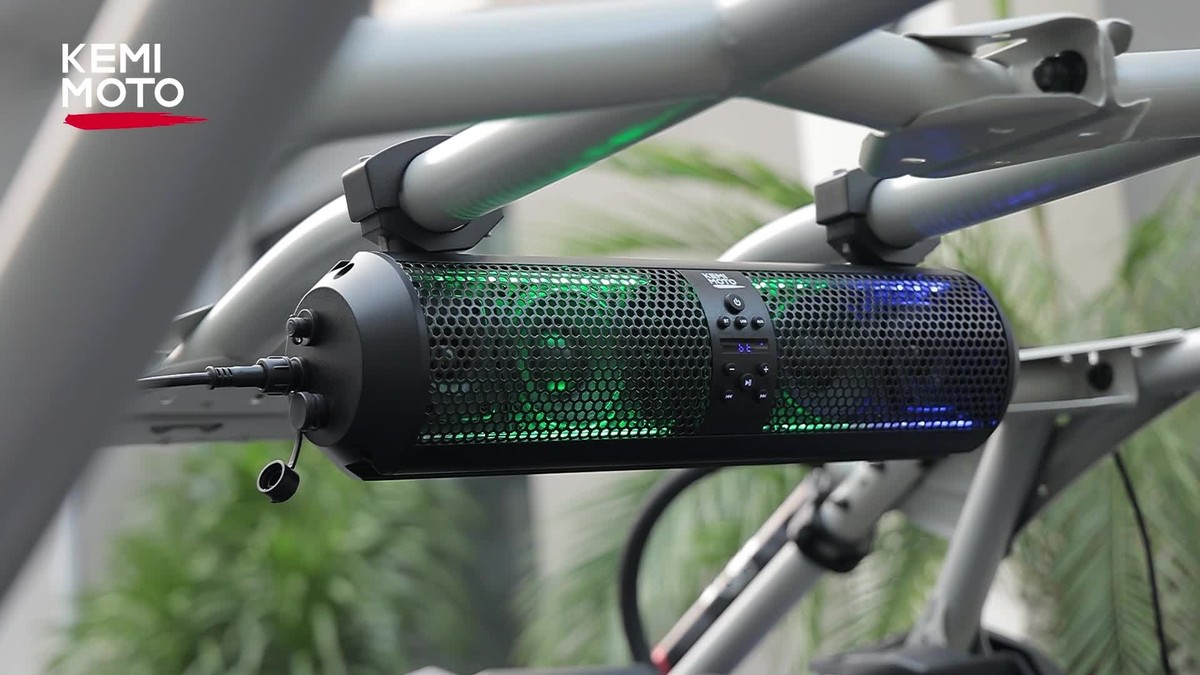 KEMIMOTO UTV Sound Bar 18 Inch SXS Speaker Bluetooth Control For