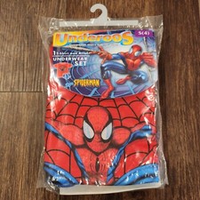 Vtg Spider-Man Underoos T Shirt  Brief Set Size S 4 Fruit Of The Loom 2002