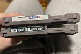 Super Mario Bros & Duck Hunt + TOP GUN Tested Working Nintendo NES