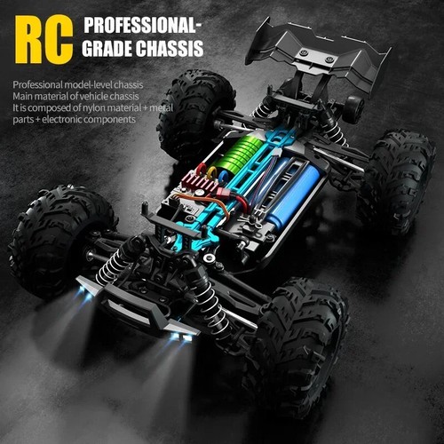 Car Off Road 70KM/H Remote Control Car with LED Headlight 1/16 Monster Truck Toy - Picture 2 of 32