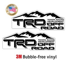 2x Trd Racing Development Off Road Decal 16x6 Printed On Clear Vinyl As Oem
