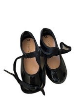 Capezio Girls Black TAP SHOES Size Toddler 6.5 Patent Leather