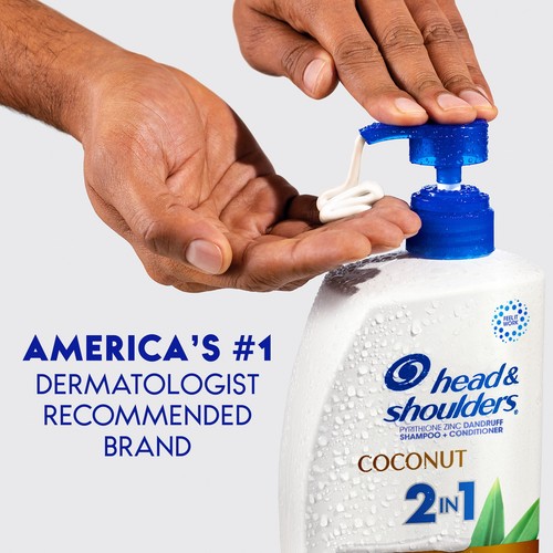 Head and Shoulders 2 in 1 Dandruff Shampoo and Conditioner, Coconut, 28.2 fl oz - Picture 5 of 16