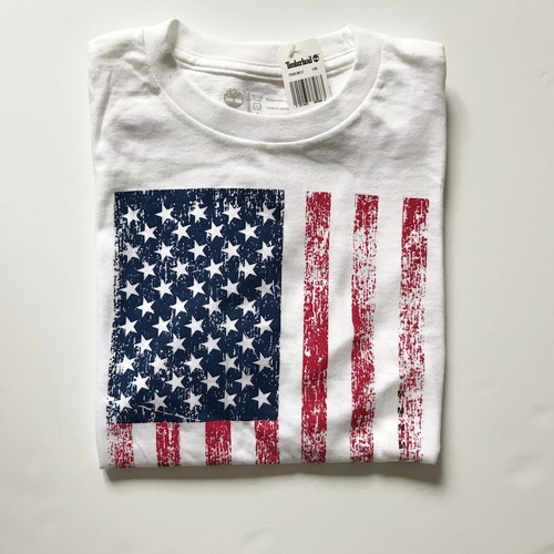 NWT Timberland Men's USA Patriotic Flag Graphic Crew Neck T-Shirt Cotton Tee - 第 18/24 張圖片