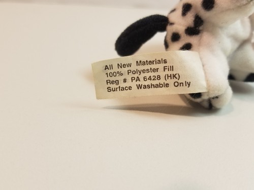 Vintage Tiny Tag-Alongs Mini Plüsch Welpe Hund 1995 Mütze Spielzeug 90er - Bild 8 von 10