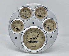 1949 1950 Chevy Car 5 Gauge Dash Panel Cluster Insert Mechanical Set Tan