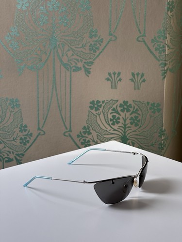 DIOR FLASH Rimless Tined Black / Blue Sunglasses Y2K - Picture 4 of 17