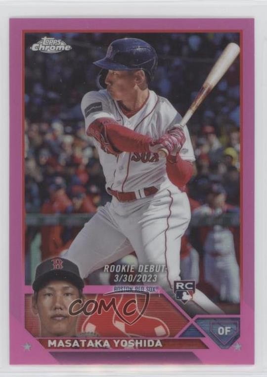 2023 Topps Chrome Update Debut Pink Refractor Masataka Yoshida Rookie RC uk2