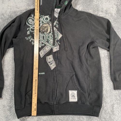 Felpa con cappuccio Ecko Unltd vintage Y2K ricamata pattinatore denaro gotico taglia L Jessie Pinkman - Foto 12 di 18