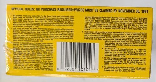 1990 Pro Set Series 2 Football Wax Box Factory Sealed 36 Packs Emmitt Smith RC - Picture 3 of 4