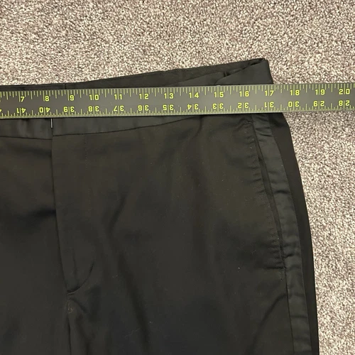 H&M Men's Slim Fit Side Stripes Chino Dress Black Pants Adjustable Size 36 R - Picture 12 of 17