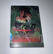 Disney Lorcana Scar - Heartless Hunter Store Championship Promo NM Holofoil