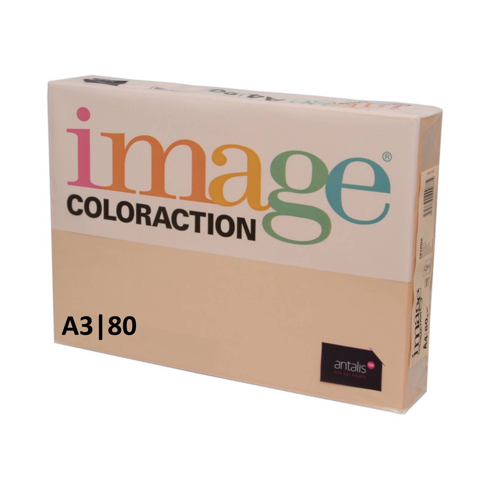 Image Coloraction A3 80gsm Copy Paper - 500 Sheets (1 Ream) Pale Salmon (Savana)