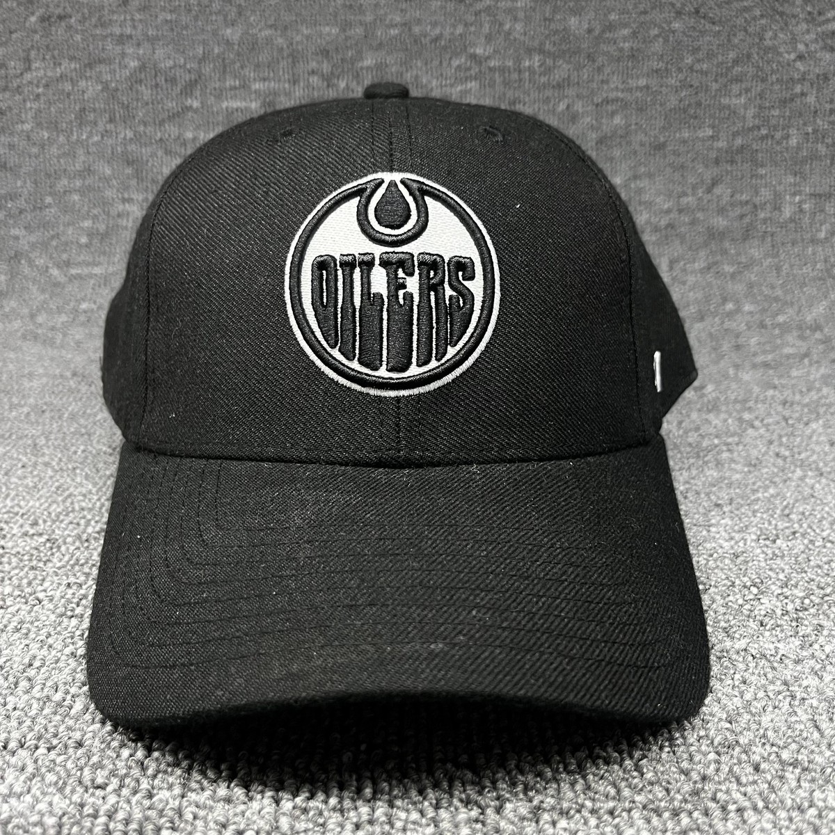 New '47 Brand Edmonton Oilers NHL Black Clean Up Adjustable Baseball Cap Hat