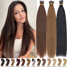 CLEARANCE 200S Nano Ring 100 Human Remy Hair Extensions Micro Loop Beads I Tip