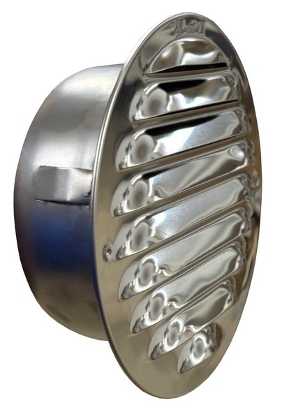 LüFtungsgitter Edelstahl Rund Mit Stutzen Dn 125 Mm Mit Schaumgummidichtung-image