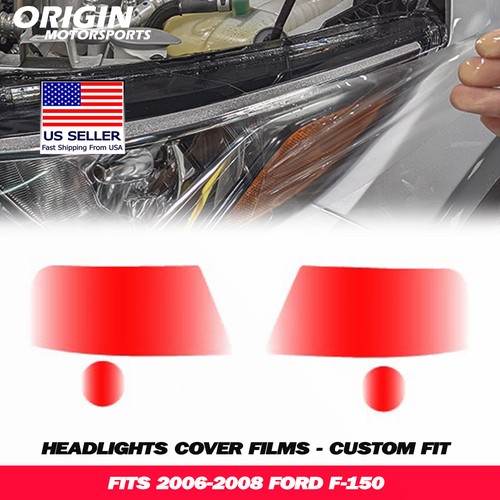 Kit de película de sujetador cubiertas transparentes de protección de faros precortados PPF para 2006-2008 F-150 - Imagen 1 de 6