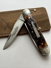 Remington Bullet Moose 1988 *MINT* Beautiful Carved Stag Bone