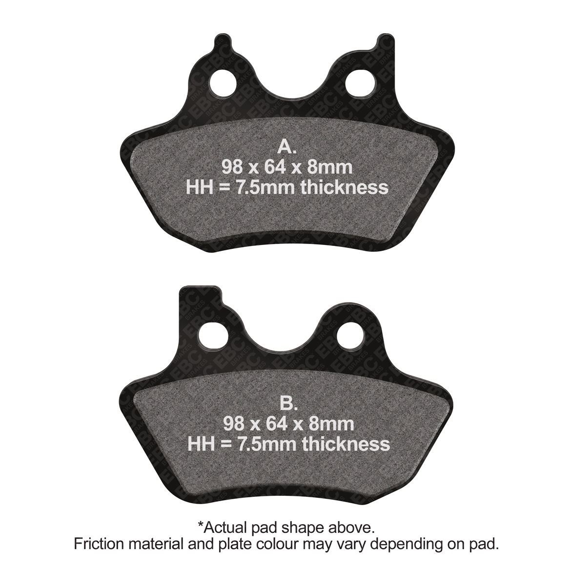 EBC Brake Pads DMX Front Left Harley Davidson Touring FLHXi Street Glide 2006-07