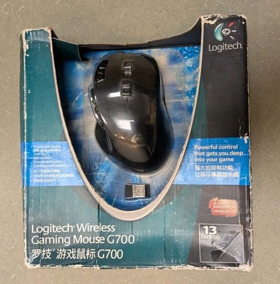 Logitech G700 Wireless Gaming Mouse 13 Controls Black - Open Box